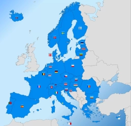 Schengen Travel Area countries map